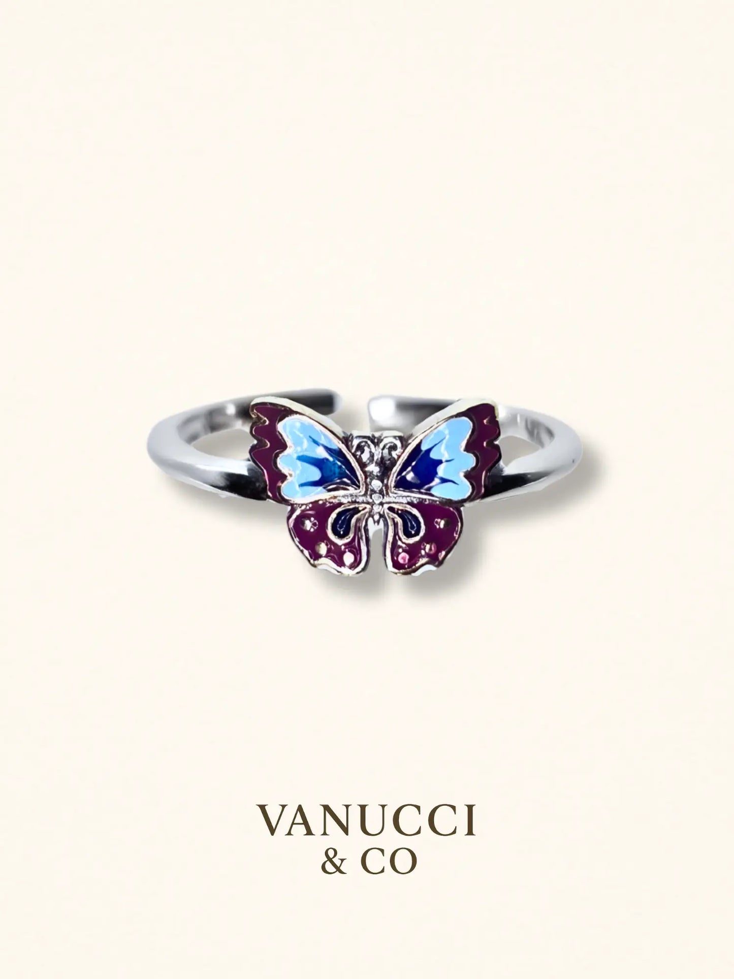 Anillo Mariposa Ajustable Plata 925 - VANUCCI & CO