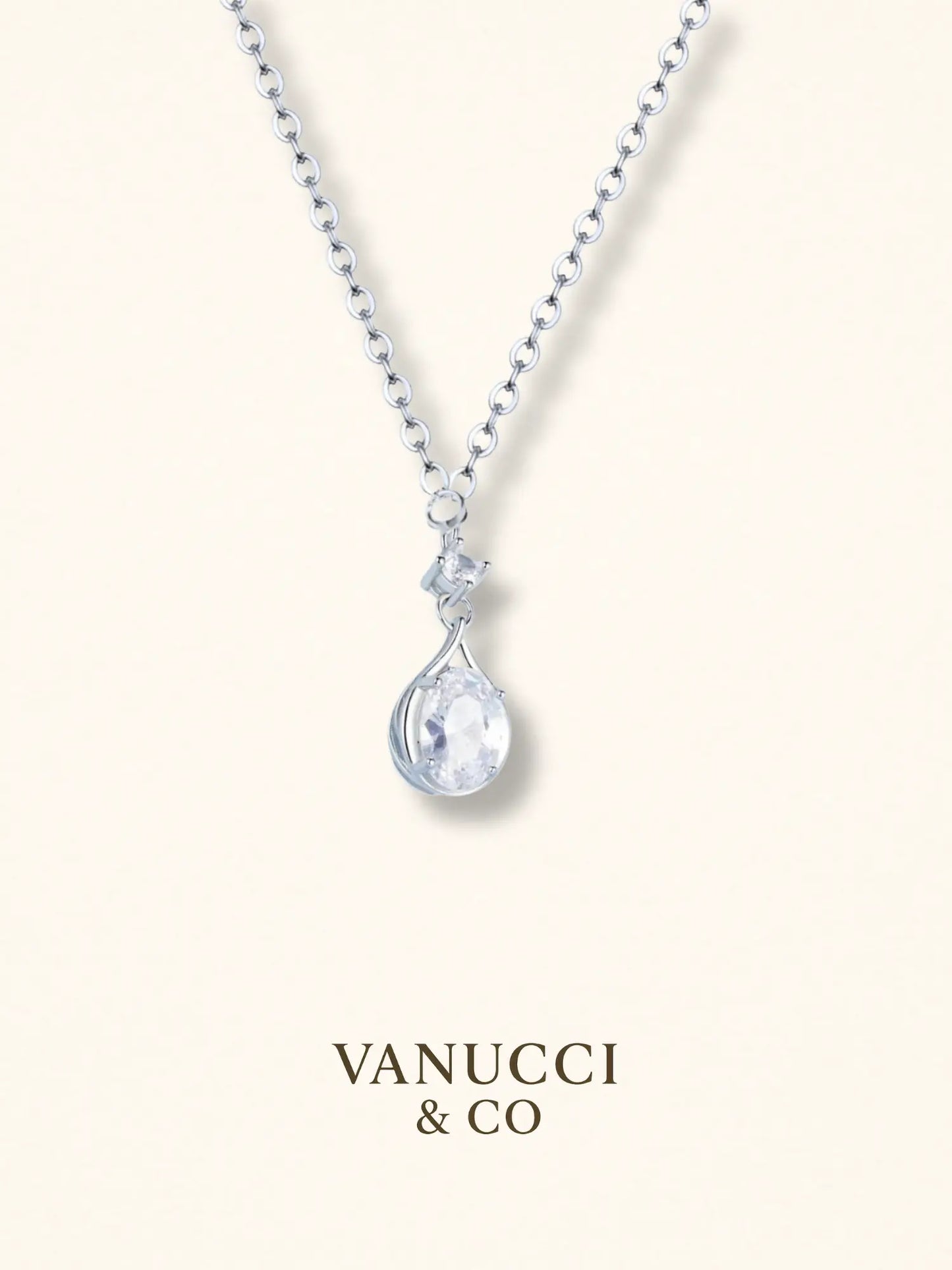 Collar de plata con colgante en forma de gotaPlata 925 - VANUCCI & CO