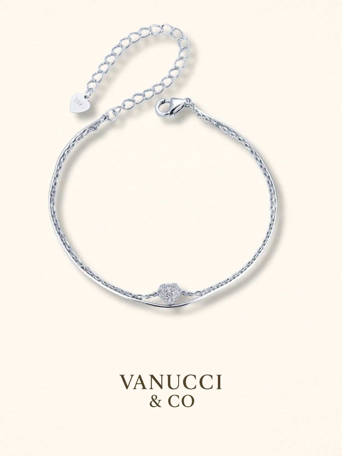 Pulsera Corazón Plata 925 - VANUCCI & CO