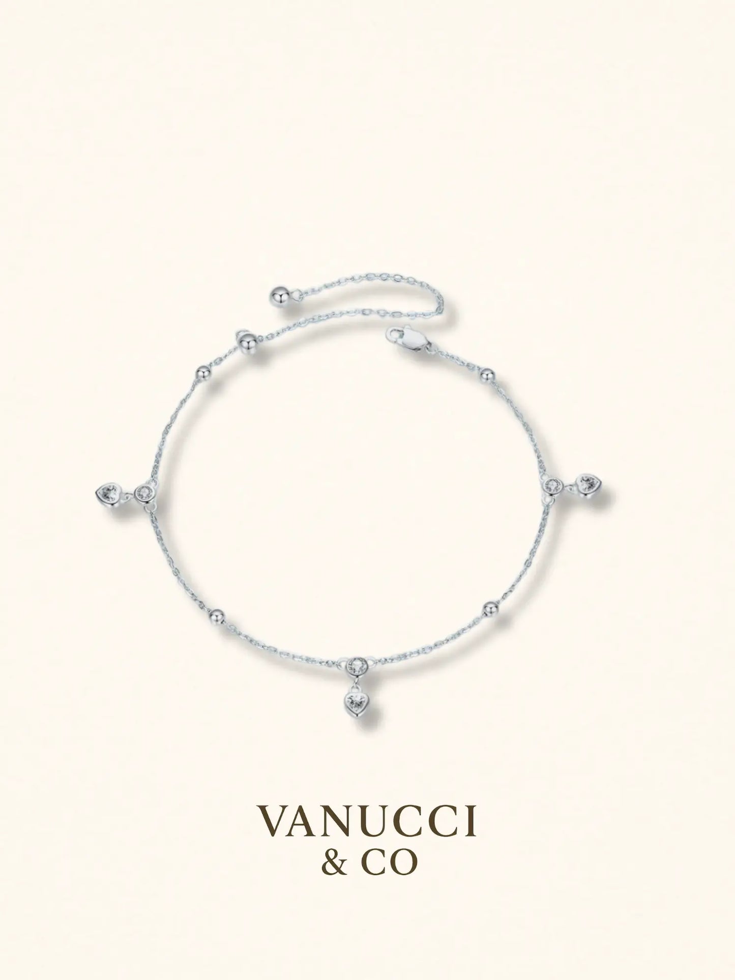 Tobillera Corazón Plata 925 - VANUCCI & CO