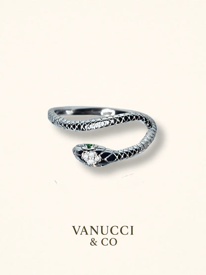 Anillo Serpiente Ajustable Plata 925 - VANUCCI & CO