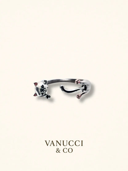 Anillo Gato Ajustable Plata 925 - VANUCCI & CO