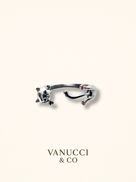 Anillo Gato Ajustable Plata 925 - VANUCCI & CO