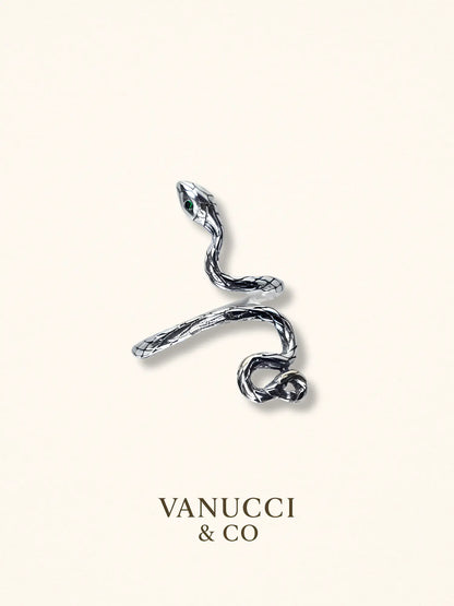 Anillo Serpiente Ajustable Plata 925 - VANUCCI & CO