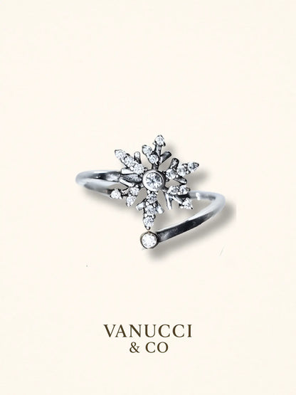 Anillo Copo de Nieve Ajustable Plata 925 - VANUCCI & CO