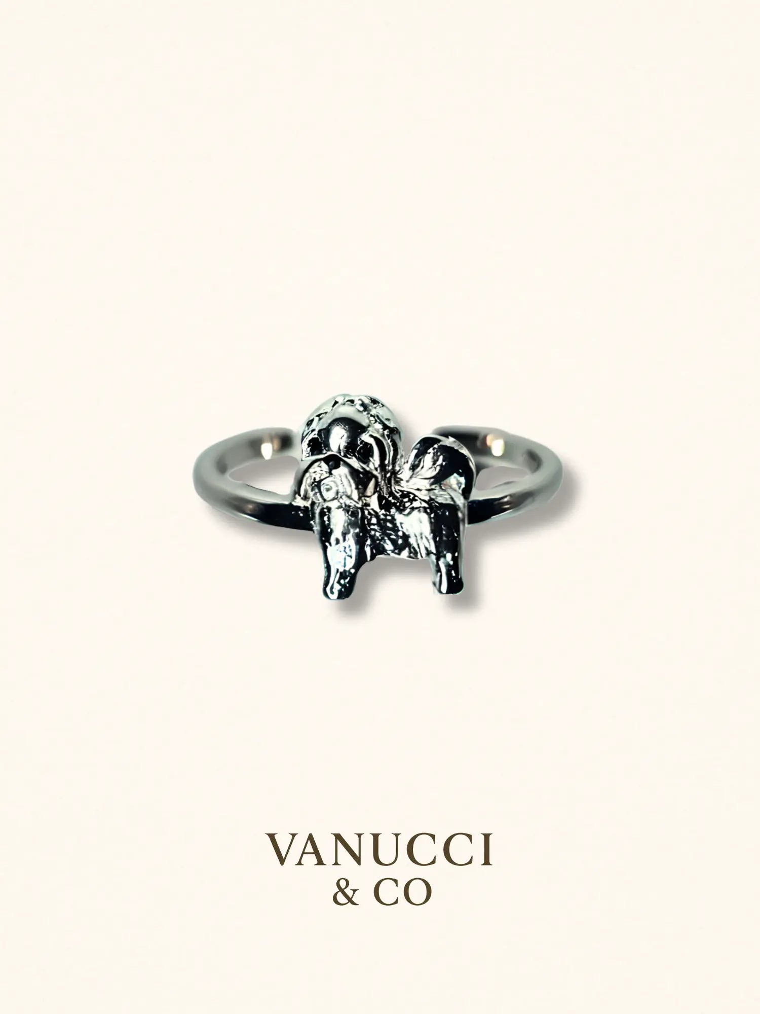Anillo Perro Ajustable Plata 925 - VANUCCI & CO