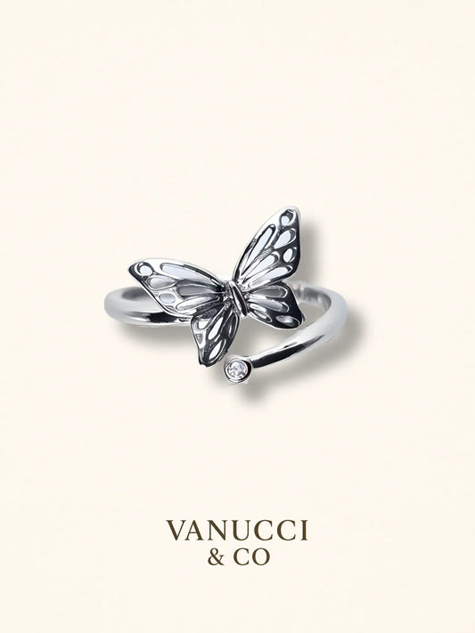Anillo Mariposa Ajustable Plata 925 - VANUCCI & CO