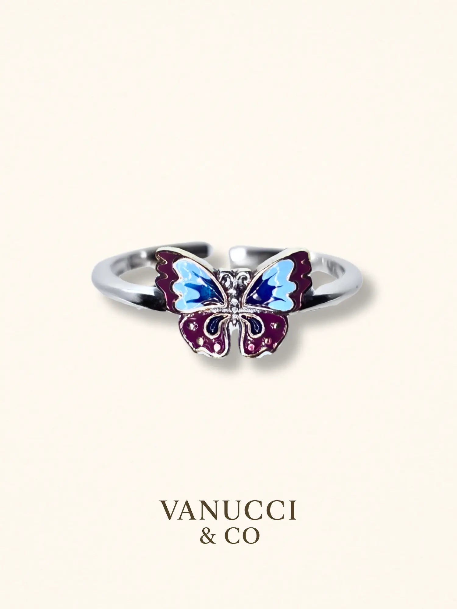 Anillo Mariposa Ajustable Plata 925 - VANUCCI & CO