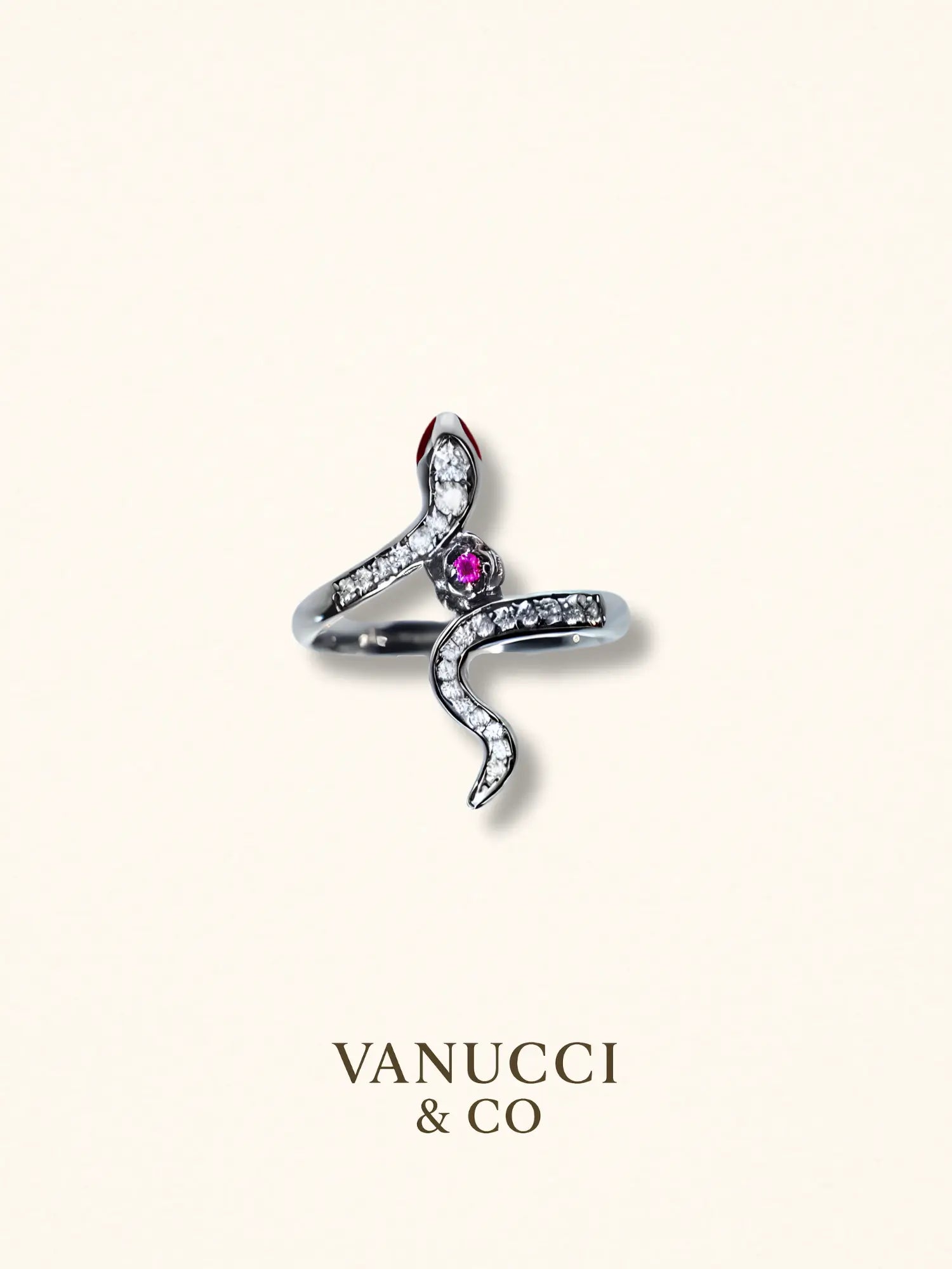 Anillo Serpiente Ajustable Plata 925 - VANUCCI & CO