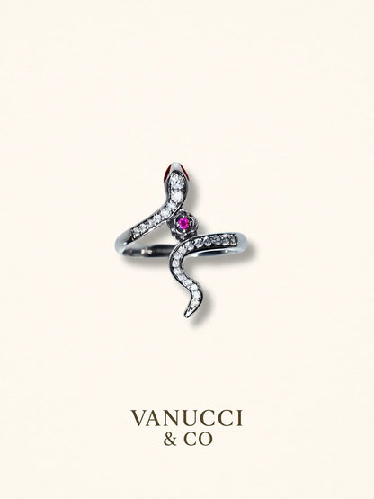 Anillo Serpiente Ajustable Plata 925 - VANUCCI & CO
