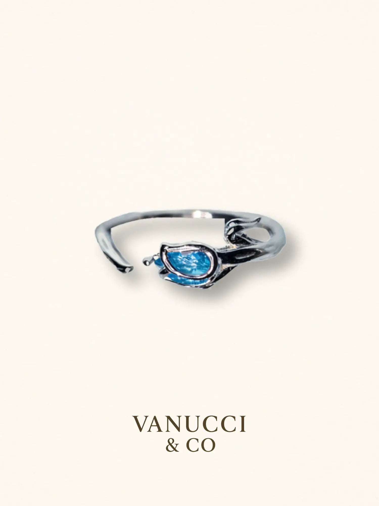 Anillo Flor Ajustable Plata 925 - VANUCCI & CO