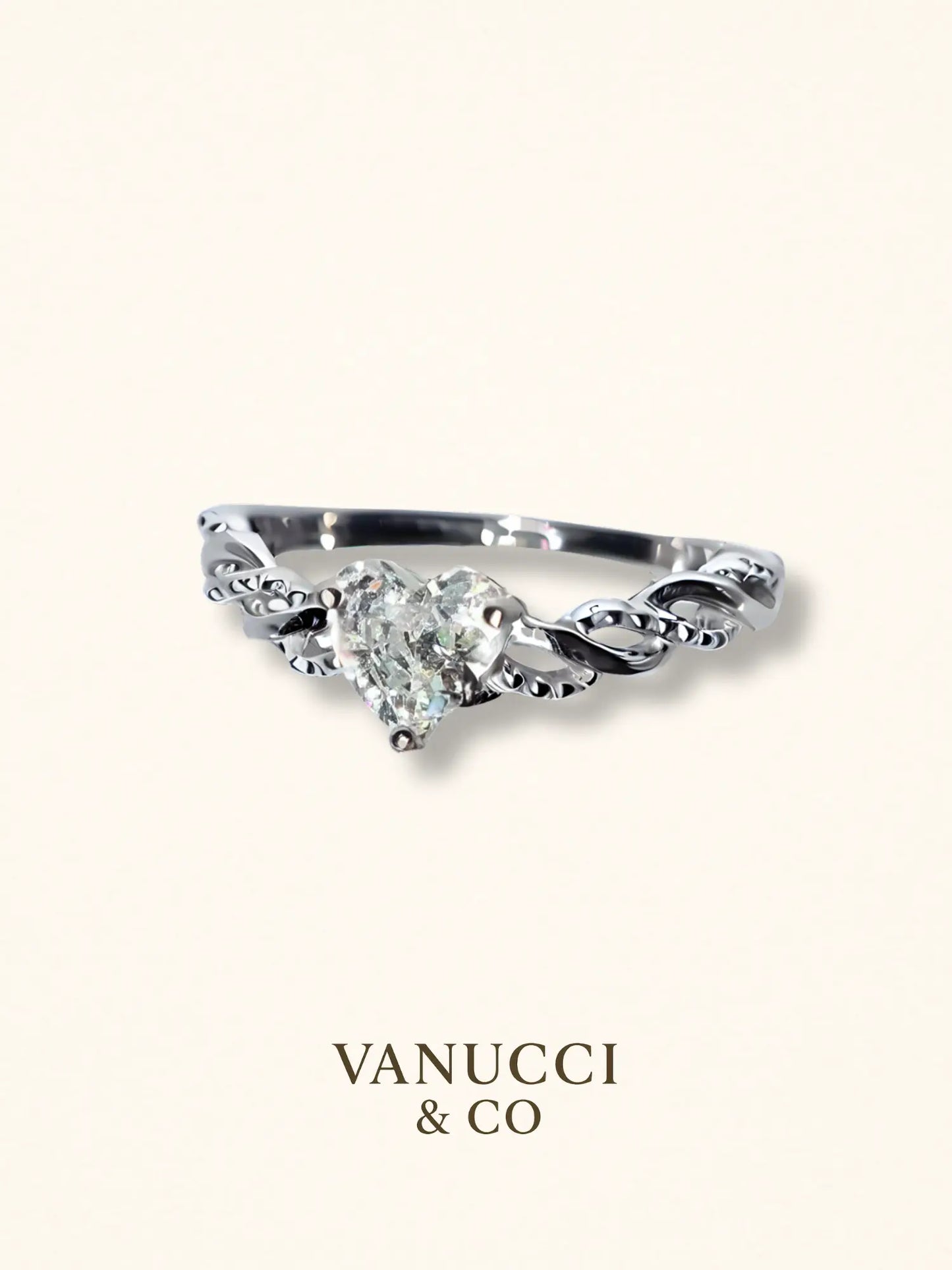 Anillo Corazón Ajustable Plata 925 - VANUCCI & CO