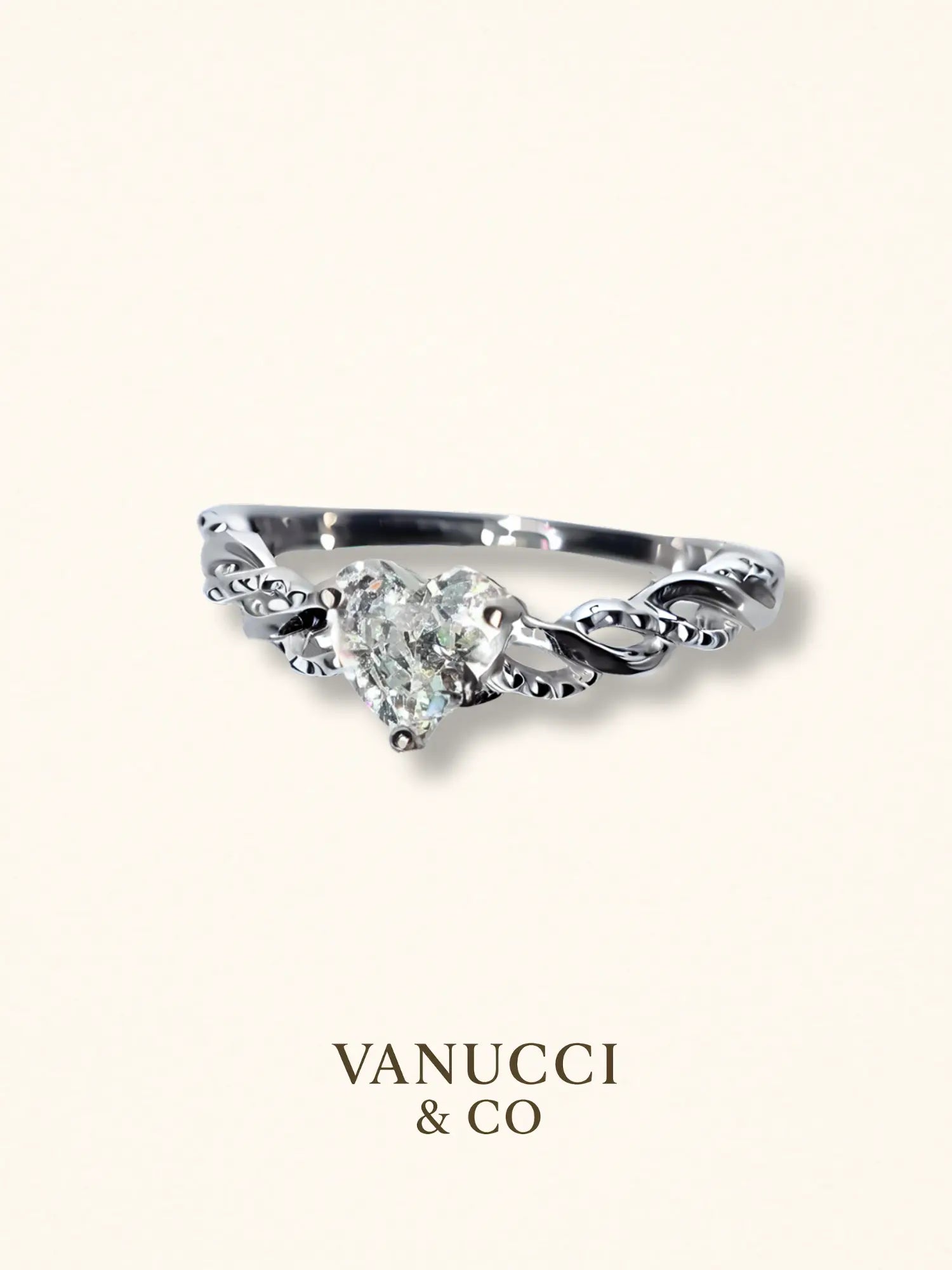 Anillo Corazón Ajustable Plata 925 - VANUCCI & CO