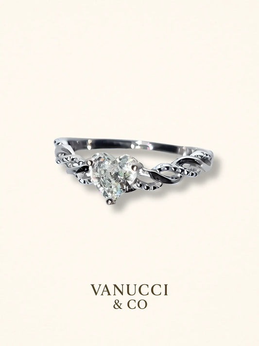 Anillo Corazón Ajustable Plata 925 - VANUCCI & CO