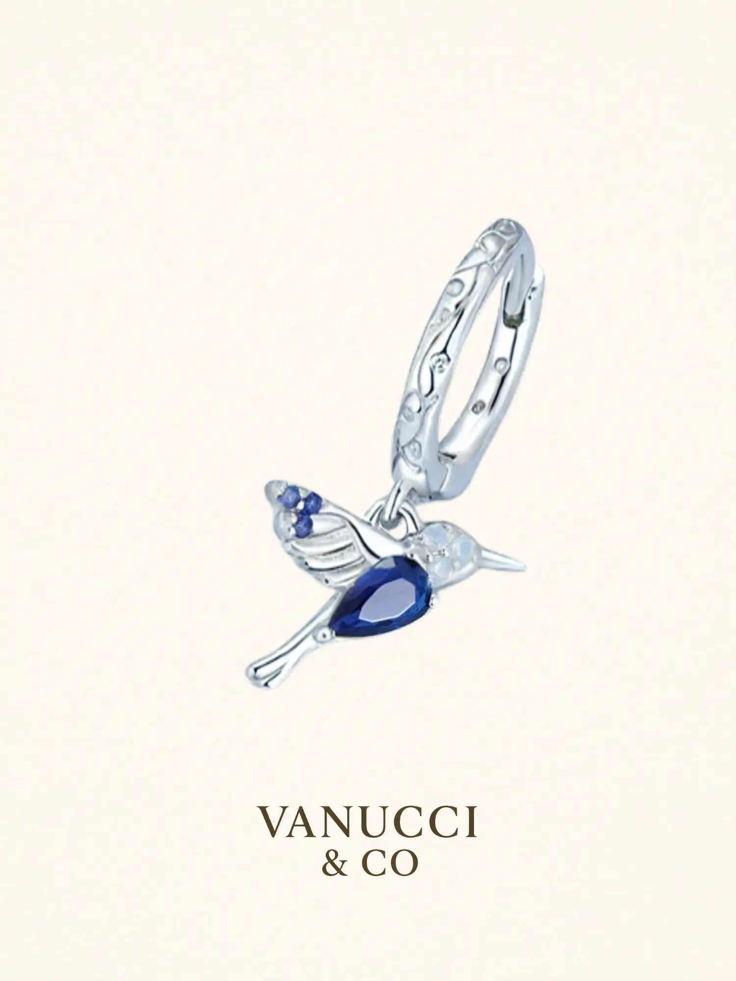 Charm Colibrí Plata 925 - VANUCCI & CO
