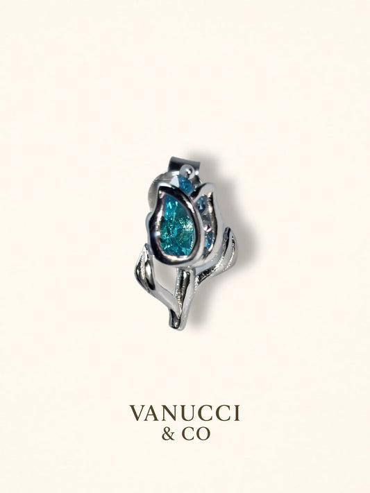 Arete Flor Plata 925 - VANUCCI & CO