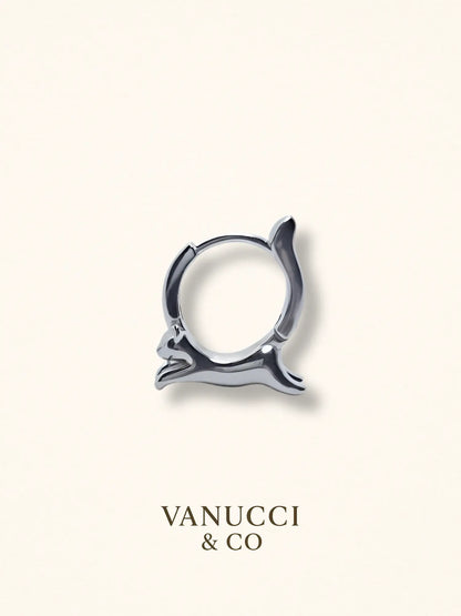 Arete Gato Plata 925 - VANUCCI & CO