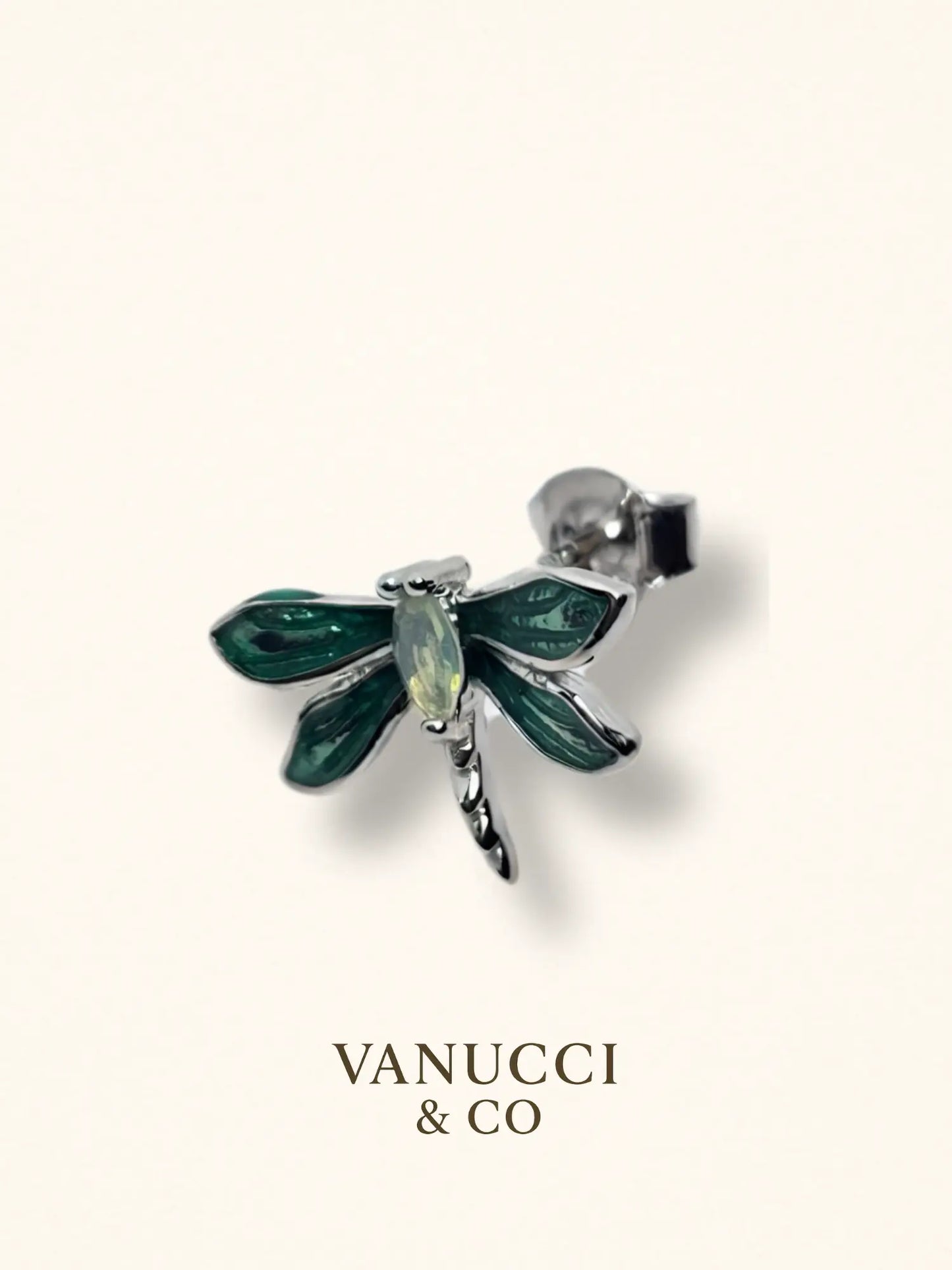 Arete Libélula Plata 925 - VANUCCI & CO