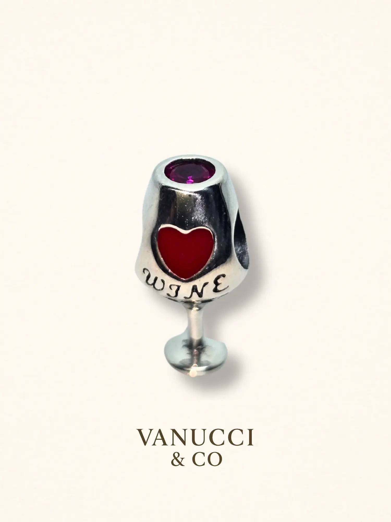 Charm Copa Vino Plata 925 - VANUCCI & CO