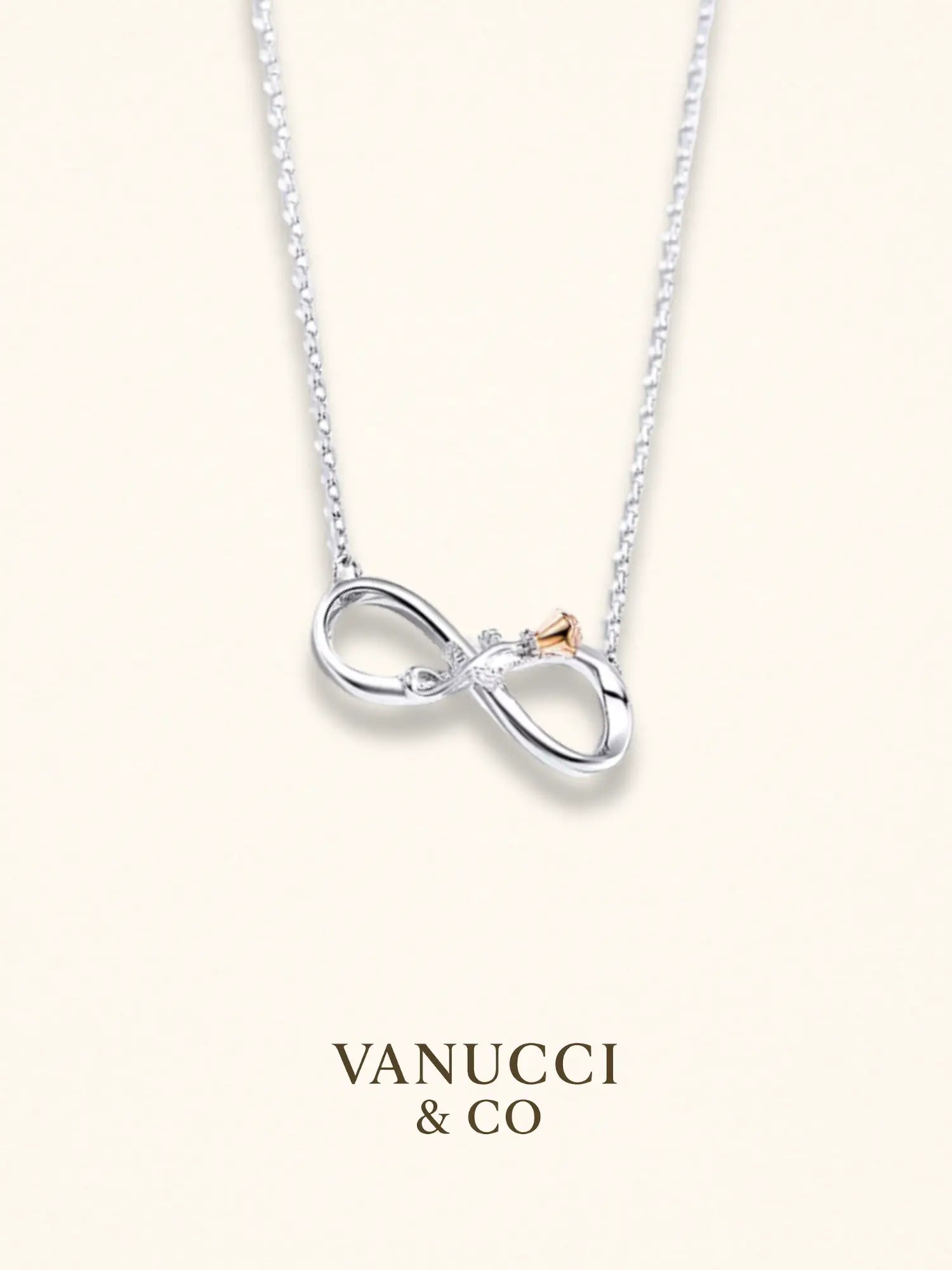 Collar símbolo infinito con Flor Plata 925 - VANUCCI & CO