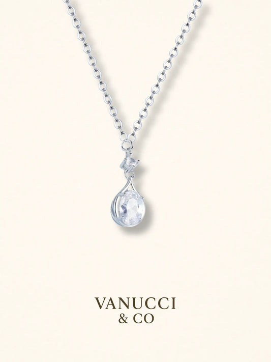 Collar de plata con colgante en forma de gotaPlata 925 - VANUCCI & CO
