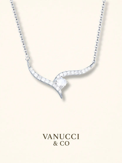 Collar alas asimétrico circonias blancas Plata 925 - VANUCCI & CO
