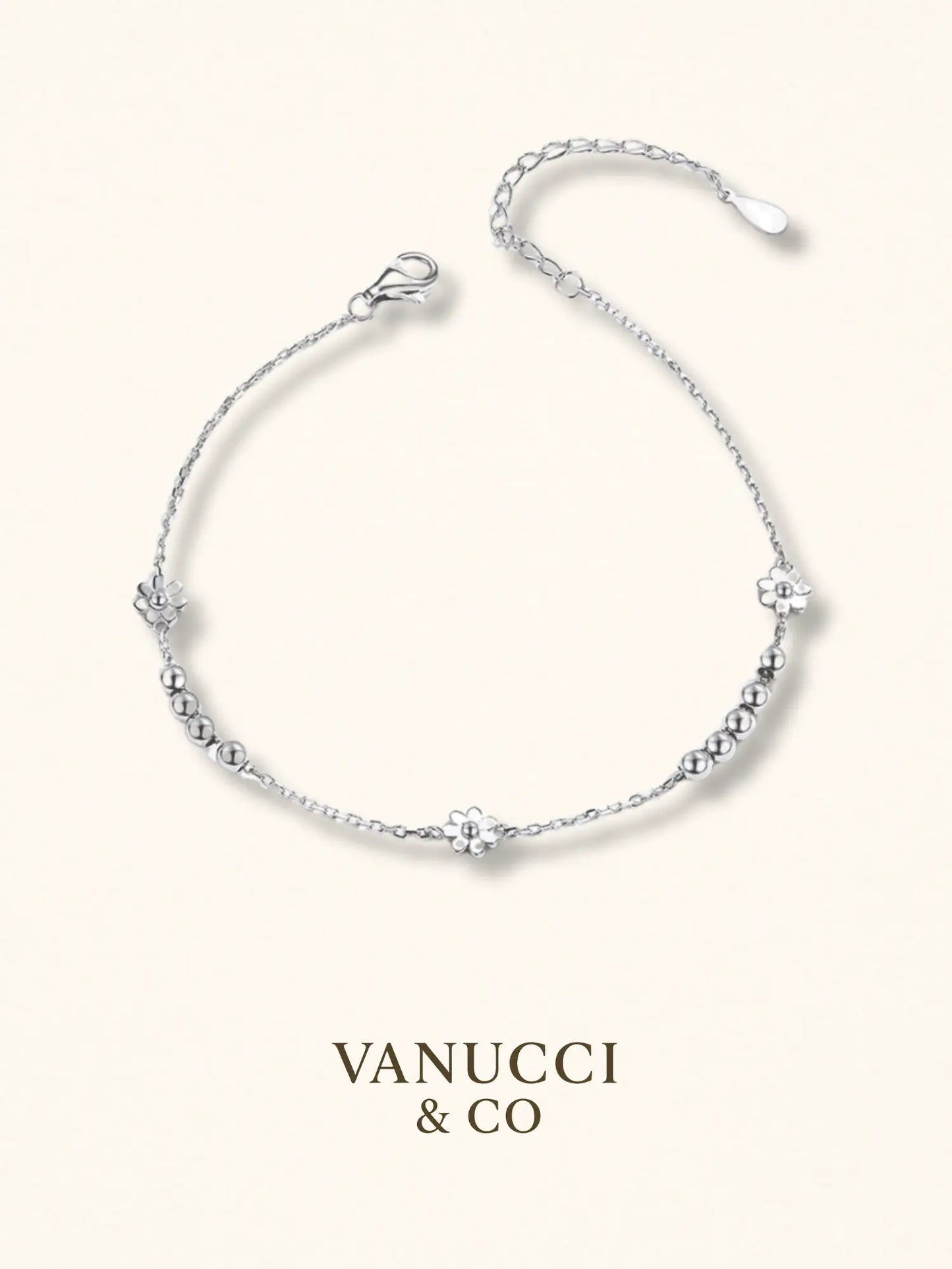 Pulsera Flor Plata 925 - VANUCCI & CO