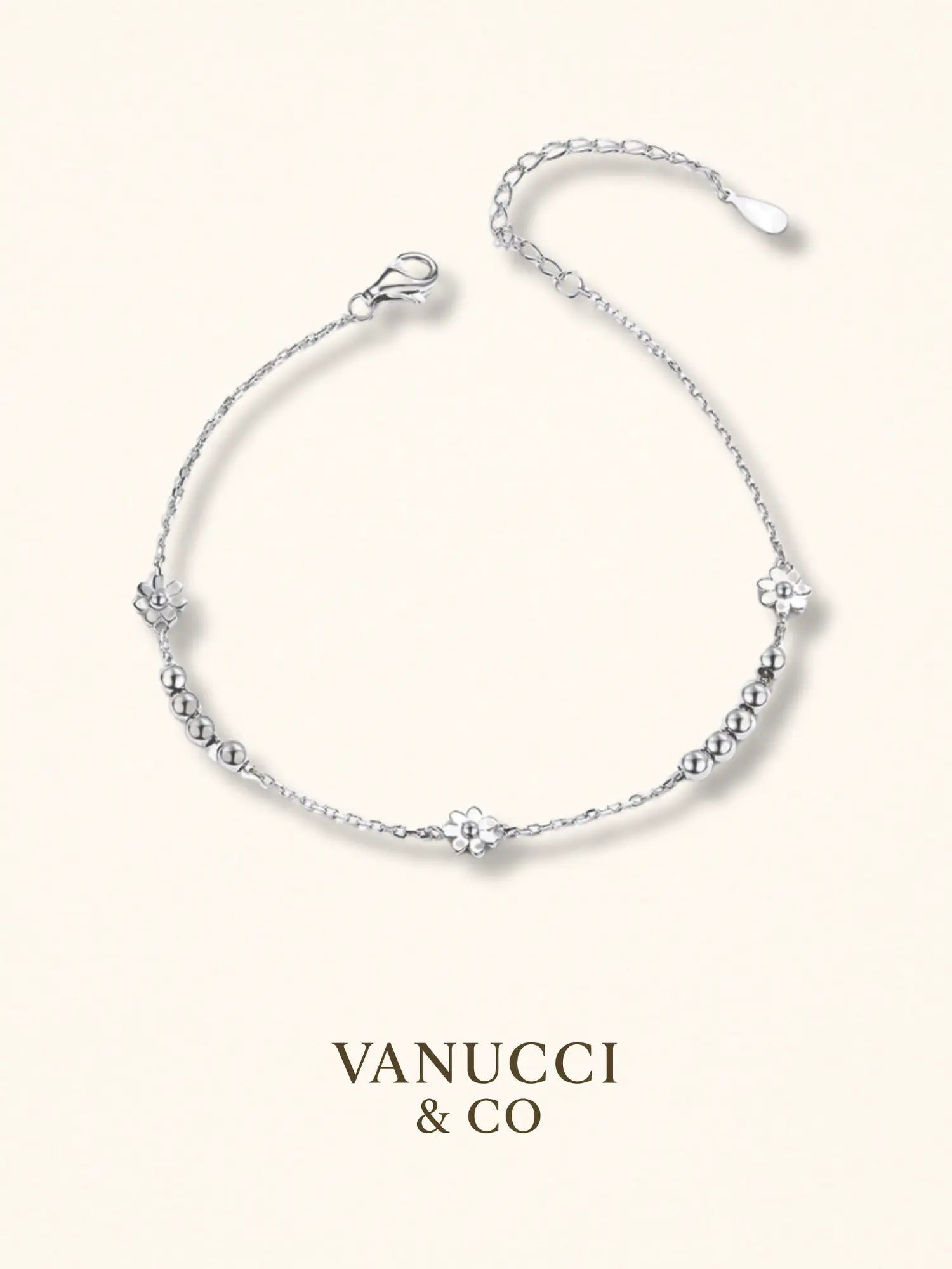 Pulsera Flor Plata 925 - VANUCCI & CO