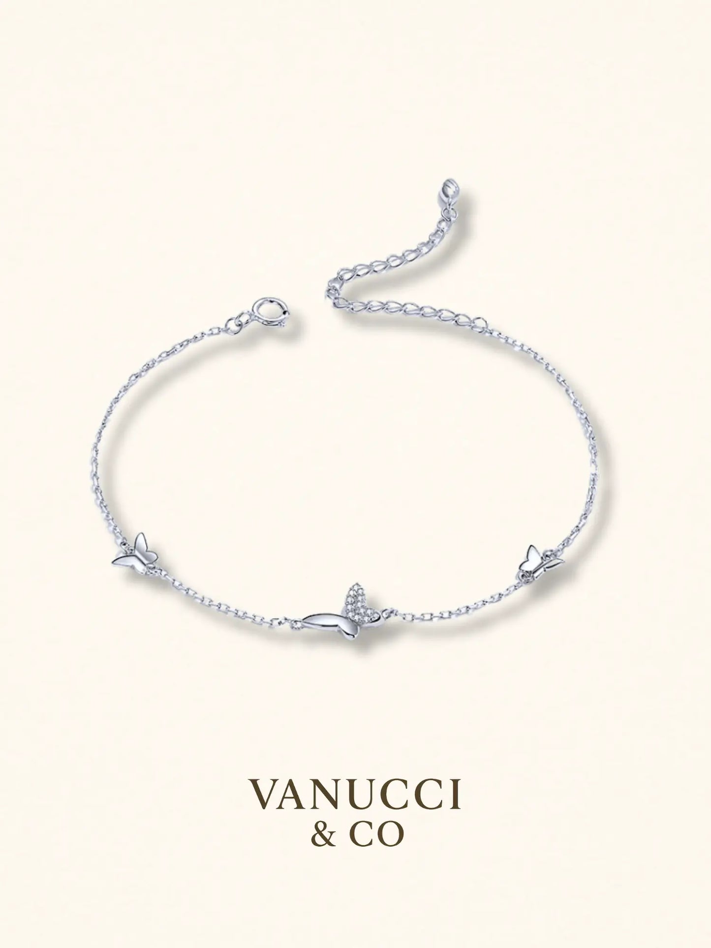 Pulsera Mariposa Plata 925 - VANUCCI & CO