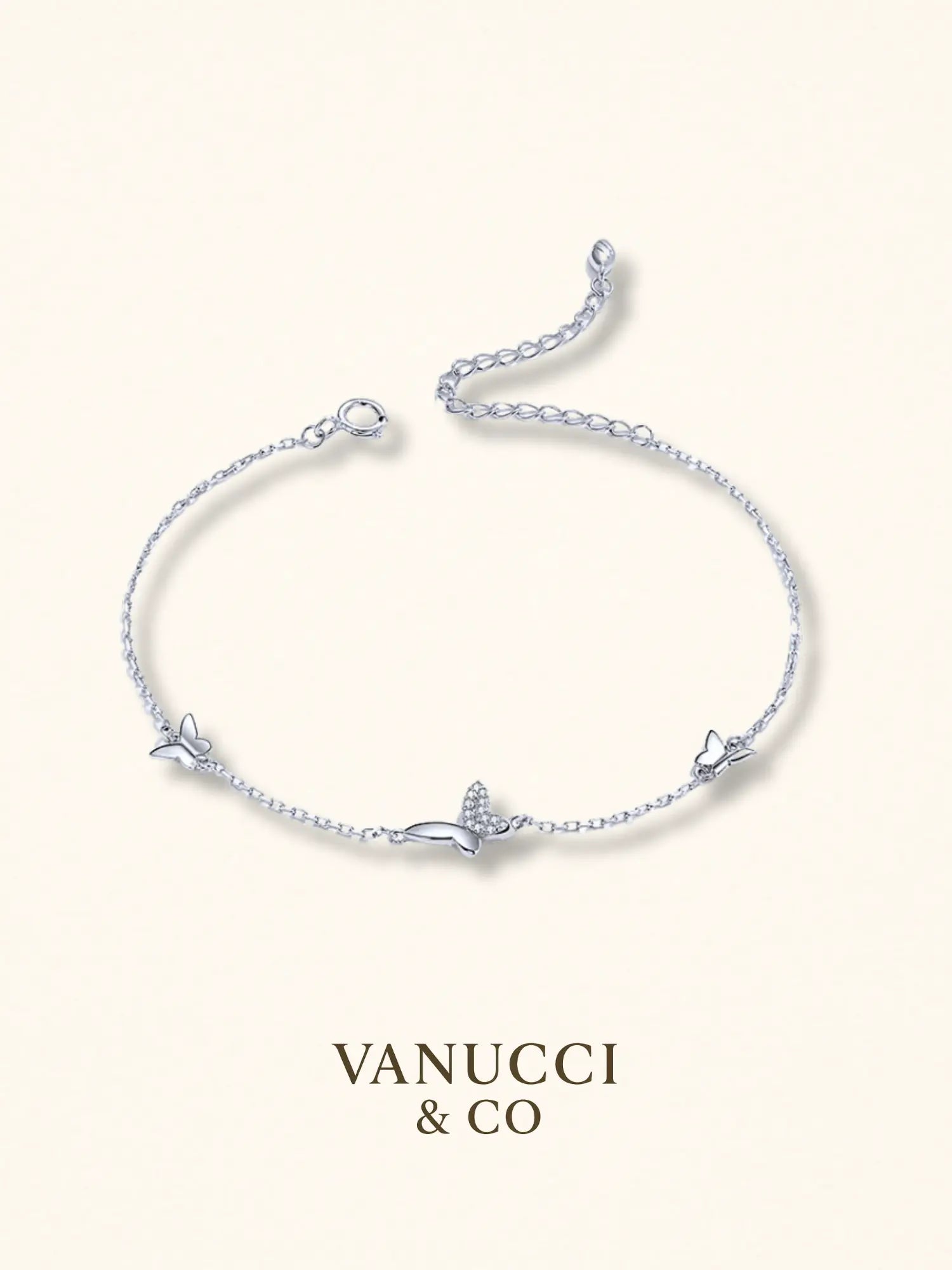 Pulsera Mariposa Plata 925 - VANUCCI & CO