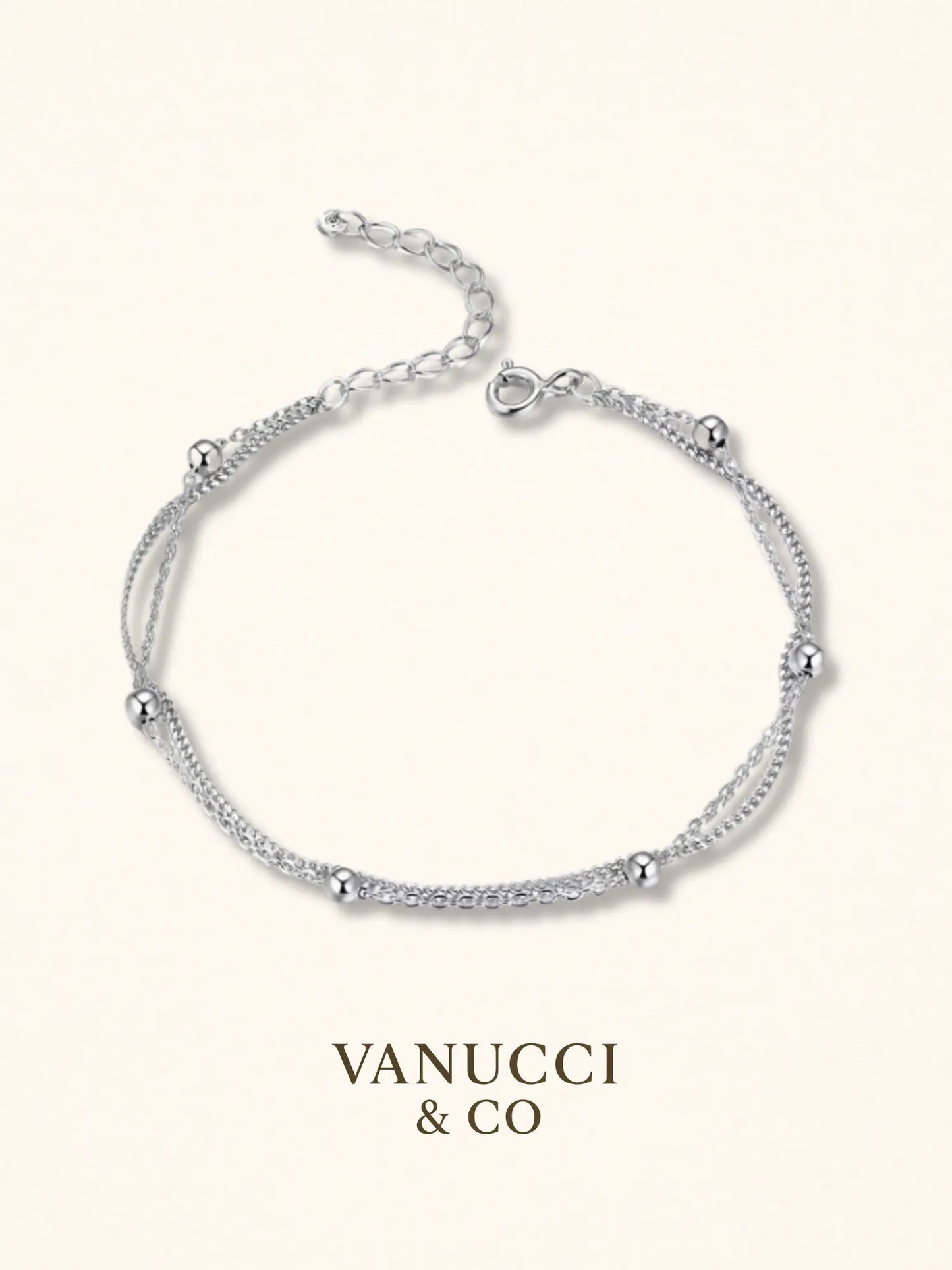 Pulsera doble oro cuentas redondeadas - VANUCCI & CO