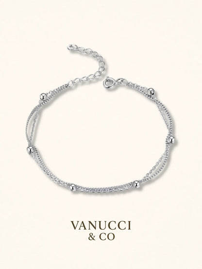 Pulsera doble oro cuentas redondeadas - VANUCCI & CO