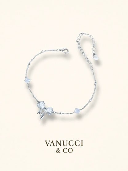 Pulsera lazo circonias blancas laterales - VANUCCI & CO