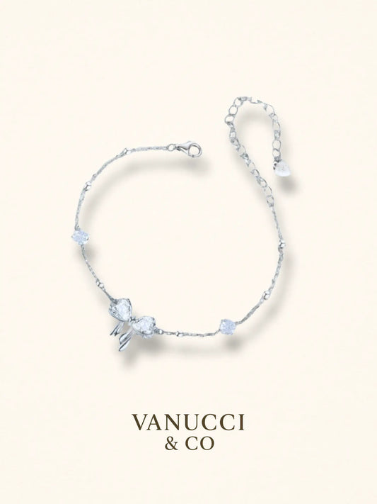 Pulsera lazo circonias blancas laterales - VANUCCI & CO