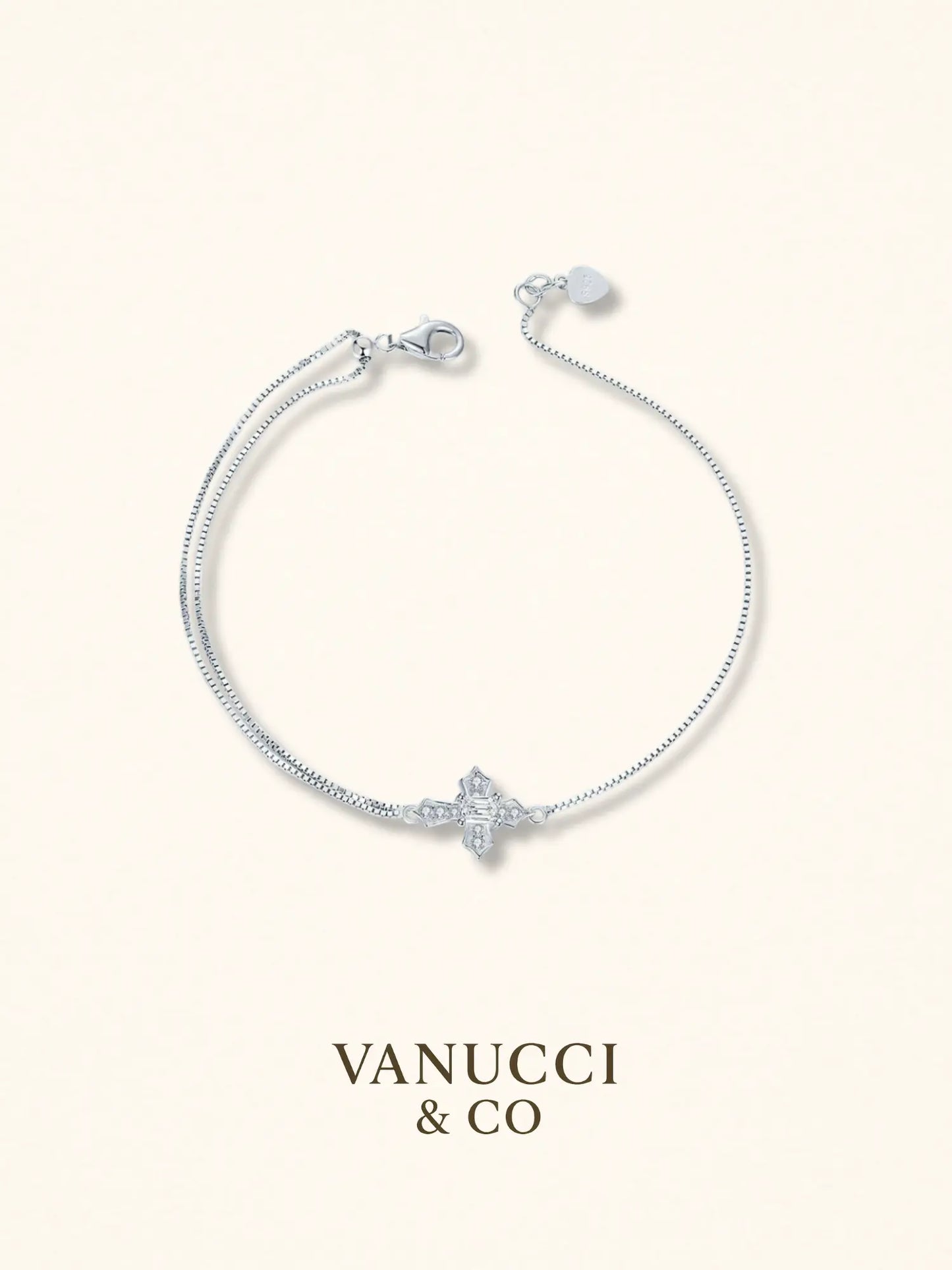 Pulsera Cruz Plata 925 - VANUCCI & CO