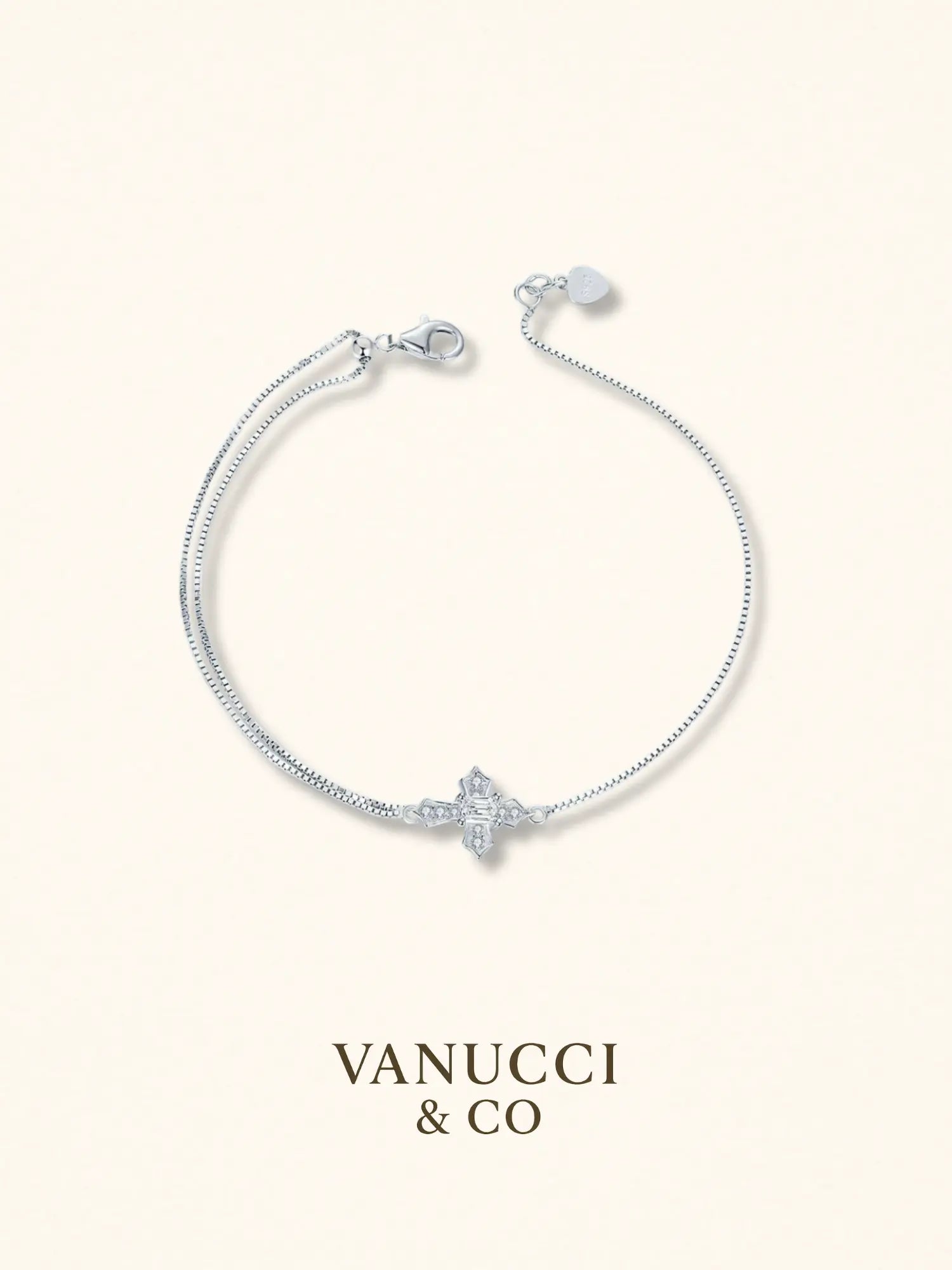 Pulsera Cruz Plata 925 - VANUCCI & CO
