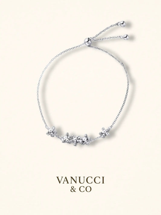 Pulsera margaritas circonias blancas centro - VANUCCI & CO