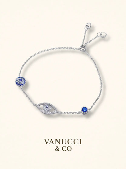 Pulsera ojo azul Plata 925 - VANUCCI & CO