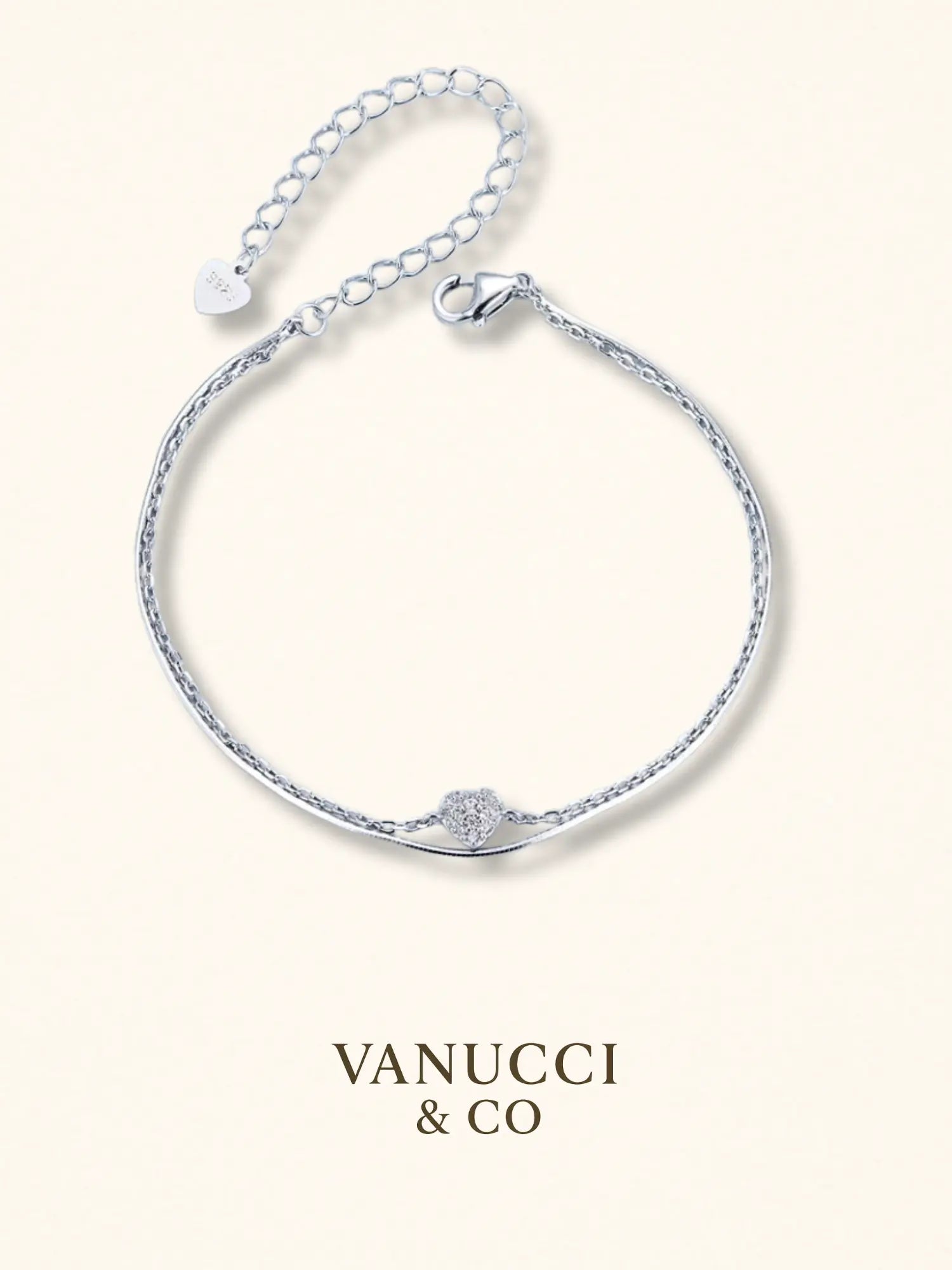 Pulsera Corazón Plata 925 - VANUCCI & CO