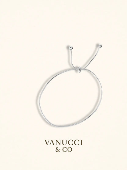 Tobillera minimalista plata ajustable Plata 925 - VANUCCI & CO