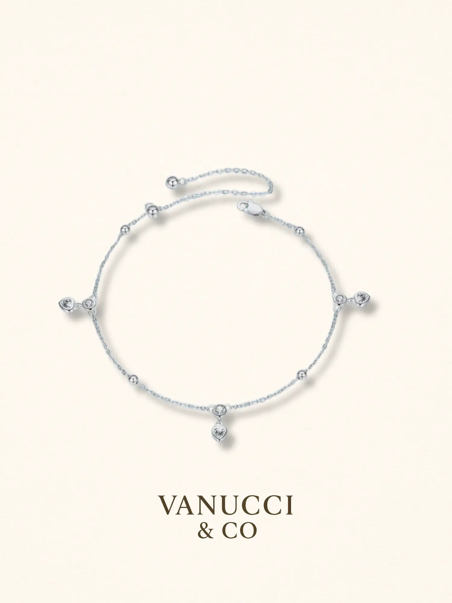 Tobillera Corazón Plata 925 - VANUCCI & CO