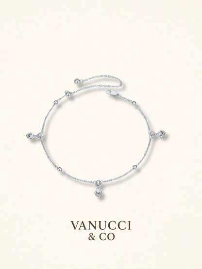 Tobillera Corazón Plata 925 - VANUCCI & CO