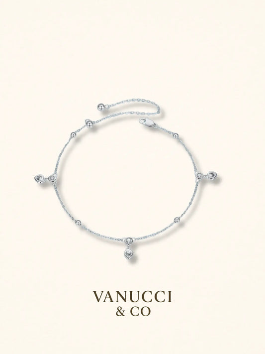 Tobillera Corazón Plata 925 - VANUCCI & CO